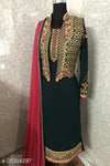 Innovative Green Colored Semi Stitched Georgette Suit