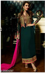 Innovative Green Colored Semi Stitched Georgette Suit