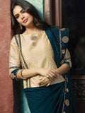 Blue Rangoli Silk Saree With Blouse Piece - Designer mart