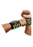 Cotton Wrist Brace (Free Size; Black) - Pack of 2 - Designer mart