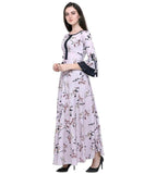 Designer Mart Black Rayon Maxi Gown Kurti - Designer mart