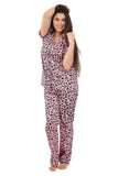 Designer Mart Women's Cotton Heart Printed Night Suit Set of Shirt & Pyjama - Designer mart