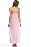 Designer mart Women's Satin Nighty (Free Size) Baby Pink - Designer mart