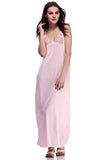 Designer mart Women's Satin Nighty (Free Size) Baby Pink - Designer mart