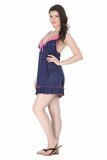 Designer mart Women's Solid Navy Nighty - Designer mart
