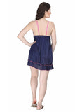 Designer mart Women's Solid Navy Nighty - Designer mart