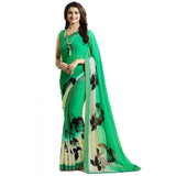 Floral Printed Georgette Saree - Designer mart