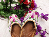 Ladies Multi Color Punjabi Jutti Ethnic Mojari Handmade Rajasthani Juti - Designer mart