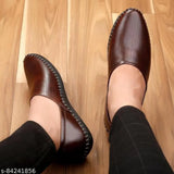 Men's Brown Synthetic Leather Solid Casual Shoes - Designer mart