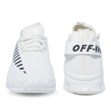 Men's Stylish White Mesh Sports Shoes - Designer mart