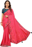 Pink Rangoli Silk Saree With Blouse Piece - Designer mart