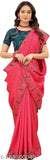 Pink Rangoli Silk Saree With Blouse Piece - Designer mart