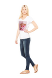Premium Womens V-Neck T-shirt - Designer mart