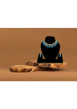 Sky Blue Kundan Necklace Set - Designer mart