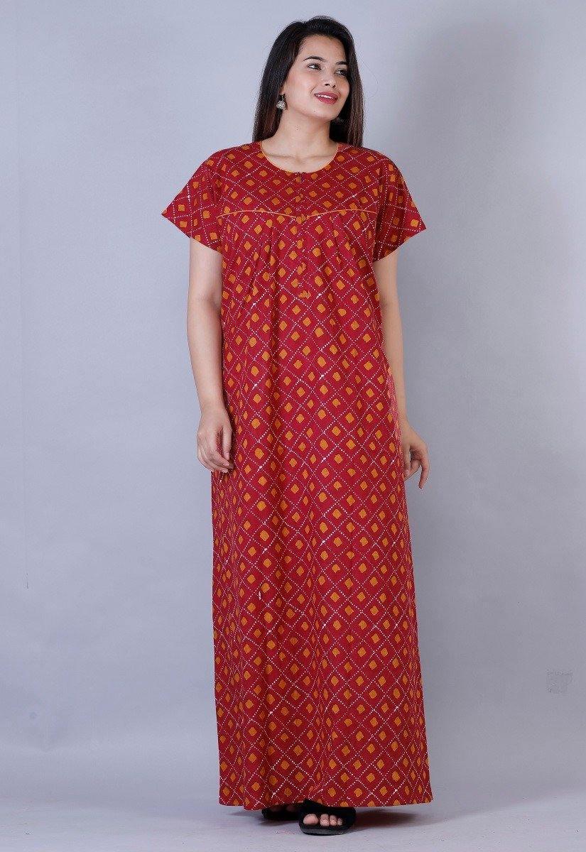 white christmas dresses Buy Blue Zig Zag Soft Cotton Stylish Night Dress For Women