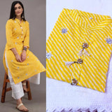 Women's Pure Cotton Fabric Kurti With Chikankari Plazo - Designer mart