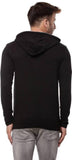 Black Cotton Hood Chain Full Sleeves T-Shirt - Designer mart