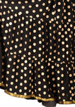 Black Ethnic Golden Print Maxi Skirt - Designer mart