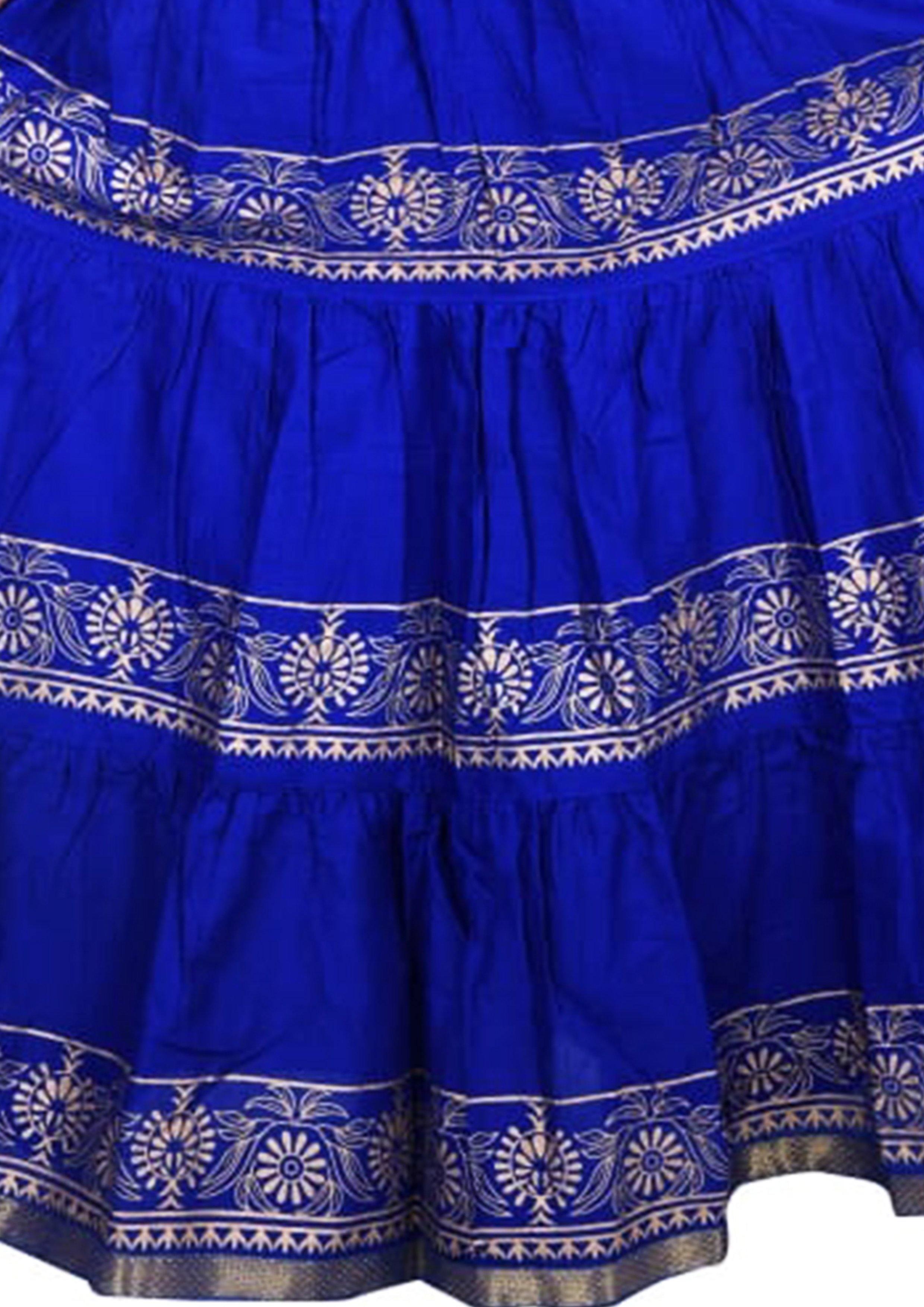 Black Ethnic Multi Color Print Maxi Skirt
