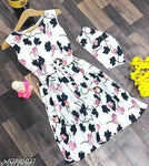 Casual Floral Print Midi Dress For Women - Designer mart