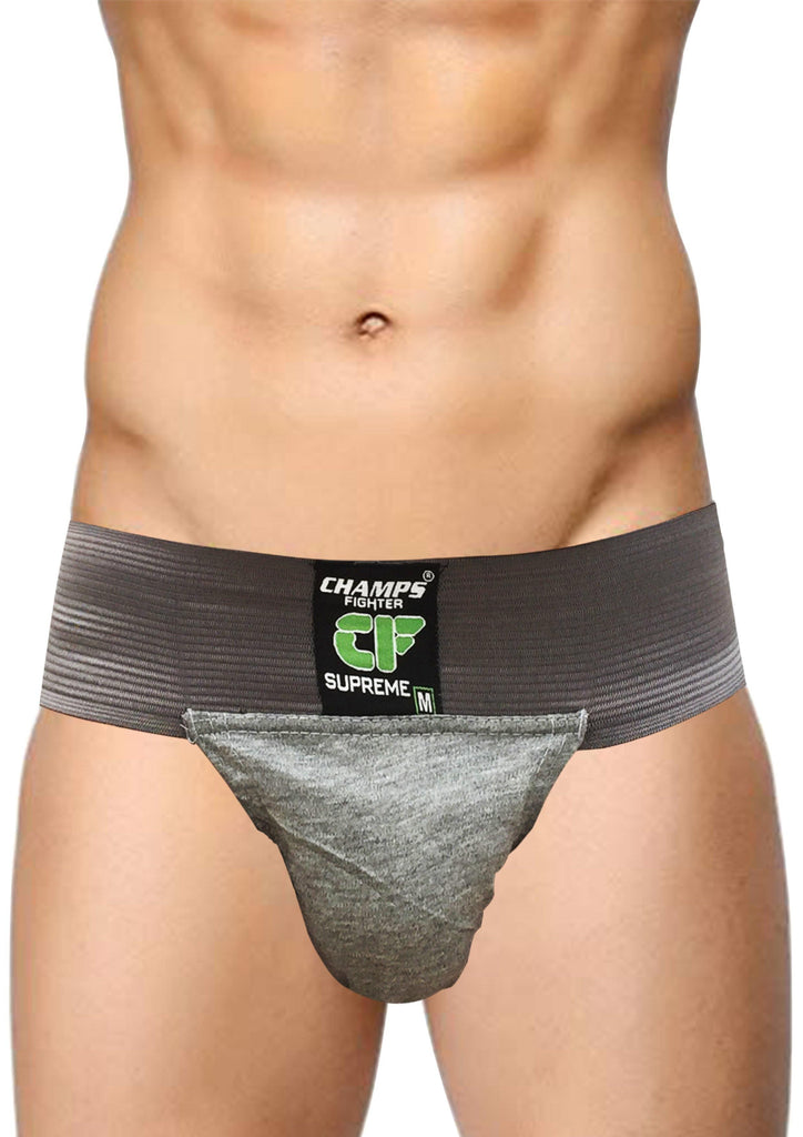 GYM Men Jockstrap Underwear Supporter Athletic Jock Grey Supreme