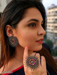Chic Earrings with Ring - Designer mart