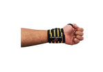 Cotton Wrist Brace (Free Size; Black) - Pack of 2 - Designer mart