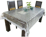 Designer mart 1 piece dining table cover with silver lace. - Designer mart