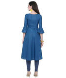 Designer Mart Blue Cotton Kurti - Designer mart