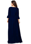 Designer Mart Blue Rayon Maxi Gown Dress - Designer mart