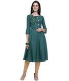 Designer Mart Green Cotton Kurti - Designer mart