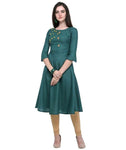 Designer Mart Green Cotton Kurti - Designer mart