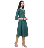 Designer Mart Green Cotton Kurti - Designer mart