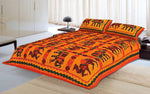 Designer Mart Kantha Work Embroidered Double Bed sheet with two pillow covers - Designer mart