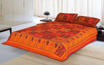 Designer Mart Kantha Work Embroidered Double Bed sheet with two pillow covers - Designer mart