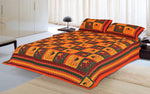 Designer Mart Kantha Work Embroidered Double Bed sheet with two pillow covers - Designer mart