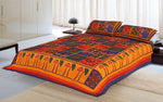 Designer Mart Kantha Work Embroidered Double Bed sheet with two pillow covers - Designer mart