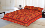 Designer Mart Kantha Work Embroidered Double Bed sheet with two pillow covers - Designer mart
