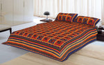 Designer Mart Kantha Work Embroidered Double Bed sheet with two pillow covers - Designer mart
