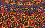 Designer Mart Kantha Work Embroidered Double Bed sheet with two pillow covers - Designer mart
