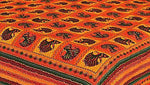 Designer Mart Kantha Work Embroidered Double Bed sheet with two pillow covers - Designer mart