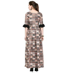 Designer Mart Multi-Color Rayon Maxi Gown Dress - Designer mart