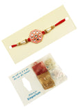 Designer mart rakhi set : 1 Antique Rakhi + 1 Tilak - Designer mart