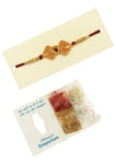 Designer mart rakhi set : 1 Antique Rakhi + 1 Tilak - Designer mart