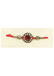 Designer mart rakhi set : 1 Antique Rakhi + 1 Tilak - Designer mart