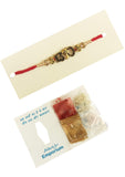 Designer mart rakhi set : 1 Bro Rakhi + 1 Tilak - Designer mart