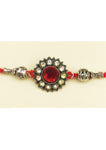 Designer mart rakhi set : 1 Elder bro Rakhi +1 Younger bro rakhi + 1 Tilak - Designer mart