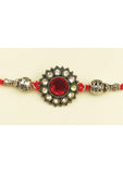 Designer mart rakhi set : 1 Elder bro Rakhi +1 Younger bro rakhi + 1 Tilak - Designer mart