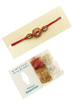 Designer mart rakhi set : 1 Kundan Rakhi + 1 Tilak - Designer mart