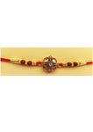 Designer mart rakhi set : 1 Kundan Rakhi + 1 Tilak - Designer mart